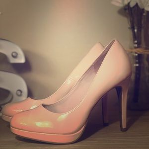 Beige Patent Leather Heels